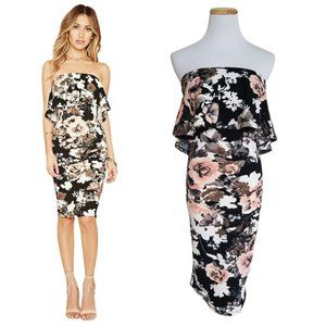 Forever 21 Strapless Floral Bodycon Dress